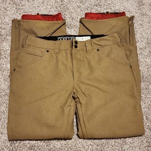 Aperture Men's Slim Fit Khaki Snowboard Pants